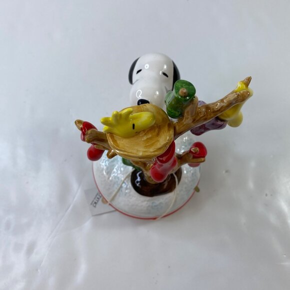 Schmid Peanuts Snoopy Oh Christmas Tree 1980 Musical Figurine First Limited - Picture 5 of 10